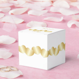 Harten Ontwerp Goudkleurige Bruiloft Bedankdoosjes