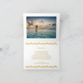 Harten Ontwerp Goudkleurige Bruiloft Bedankkaart (Binnen)