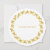 Harten Ontwerp Goudkleurige Bruiloft Uitnodiging (Achterkant)