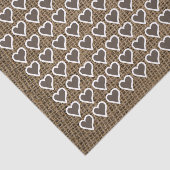 Harten op Dark Burlap Tissuepapier (Detail)