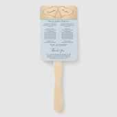 Harten op de beach Wedding ceremonie programma Han Handwaaier (Achterkant)