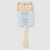 Harten op de beach Wedding ceremonie programma Han Handwaaier (Voorkant)