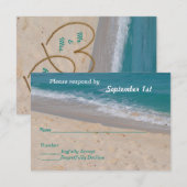 Harten op de Bruiloft Uitnodiging RSVP (Voorkant / Achterkant)