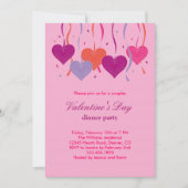 Harten op de Uitnodiging van de Valentijnsdag van  (Voorkant)