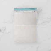 Harten op de zandstrandbruiloft bedankkaart