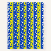 Harten op een blauwe en gele achtergrond notitieboek (Voorkant)