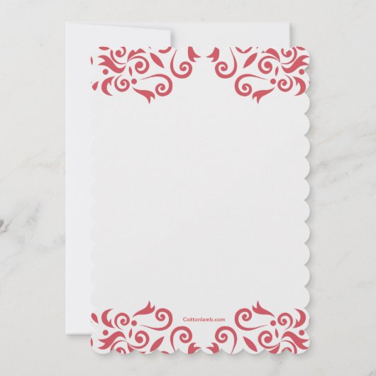 Harten op een Bord repetitie Dinner Invitation Kaart (Achterkant)