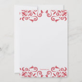 Harten op een Bord repetitie Dinner Invitation Kaart (Achterkant)