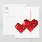 Harten op een Koord Briefkaart (Voorkant / Achterkant)