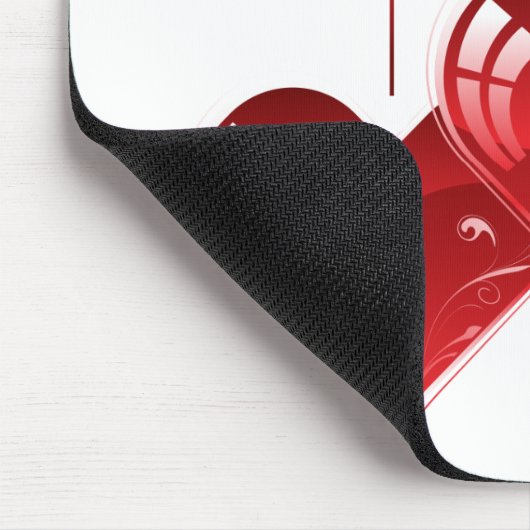 Harten op een Koord Muismat (Hoek)