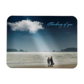 Harten op een strand. magneet (Horizontaal)