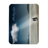 Harten op een strand. magneet (Verticaal)