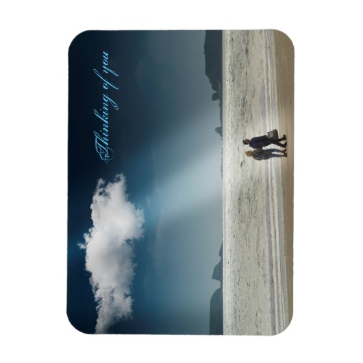 Harten op een strand. magneet (Verticaal)