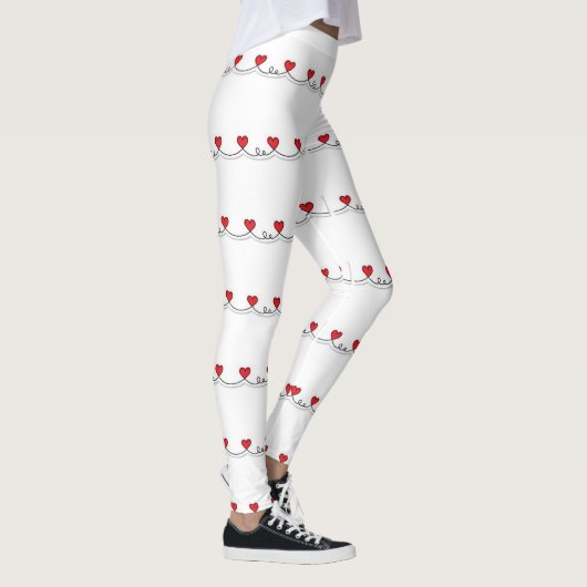**HARTEN OP EEN TOUWTJE GALORE** KERSTMIS LEGGINGS (Rechts)