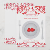 Harten op een uitnodiging van de Valentijnsdag van (Voorkant / Achterkant)