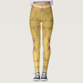  Harten op Golden Ochre Leggings (Voorkant)