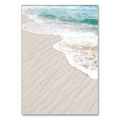 Harten op het strand met namen kaart (Achterkant)