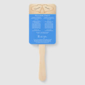 Harten op het strand Trouwceremonieprogramma Hand  Handwaaier (Achterkant)