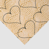 Harten op kabelnit tissuepapier (Detail)