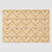 Harten op kabelnit tissuepapier (Voorkant)