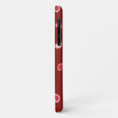 Harten op Maroon Rood in Roze tot Rood Ombre Case-Mate iPhone Case (Achterkant/links)