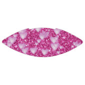 Harten op mousserende glitterafdruk, roze american football (Paneel)