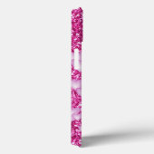 Harten op mousserende glitterafdruk, roze Case-Mate iPhone case (Achterkant / Rechts)