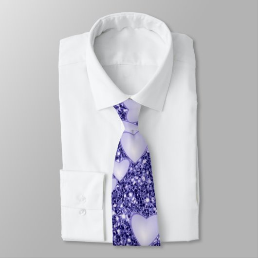 Harten op mousserende glitterafdrukken, blauw stropdas (Gebonden)