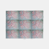 Harten op  plaats fleece deken (Voorkant (Horizontaal))