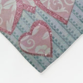 Harten op  plaats fleece deken (Hoek)