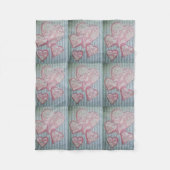 Harten op plaats fleece deken (Voorkant)