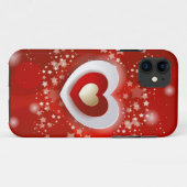 Harten op rode achtergrond Case-Mate iPhone case (Achterkant (horizontaal))