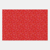 Harten op rood en wit inpakpapier vel (Voorkant)