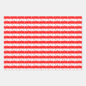 Harten op rood en wit inpakpapier vel (Voorkant 2)