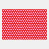 Harten op Rood & Wit Inpakpapier Vel (Voorkant)
