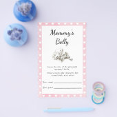Harten op roze Baby shower Mama's Game Flyer (Enkel)