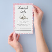 Harten op roze Baby shower Mama's Game Flyer (Hand)