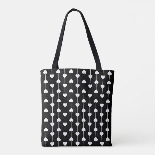 Harten op Strings Print Liefde String van Hart Tote Bag (Achterkant)