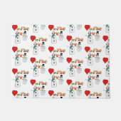 Harten op Vuur Sneeuwman Door Mat (Voorkant)