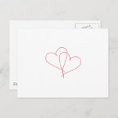 Harten open briefkaart (Voorkant / Achterkant)