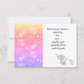 Harten pastel rsvp-reactiekaart RSVP kaartje (Voorkant)