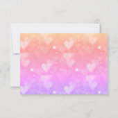 Harten pastel rsvp-reactiekaart RSVP kaartje (Achterkant)