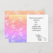 Harten pastel rsvp-reactiekaart RSVP kaartje (Voorkant / Achterkant)