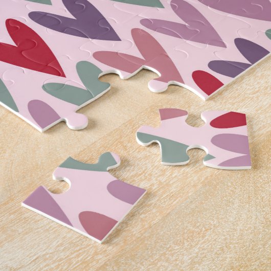 Harten Patroon 1 Legpuzzel (Zijkant)