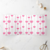 Harten Patroon 26 Drieluik Wenskaart (Binnen)