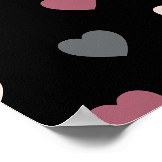 Harten Patroon 30 Poster (Hoek)