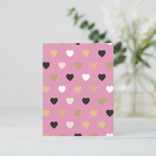 Harten Patroon 32 Feestdagenkaart (Staand voorkant)