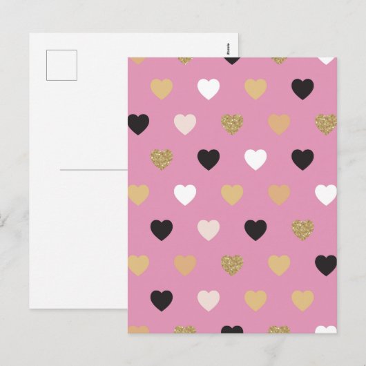 Harten Patroon 32 Feestdagenkaart (Voorkant / Achterkant)