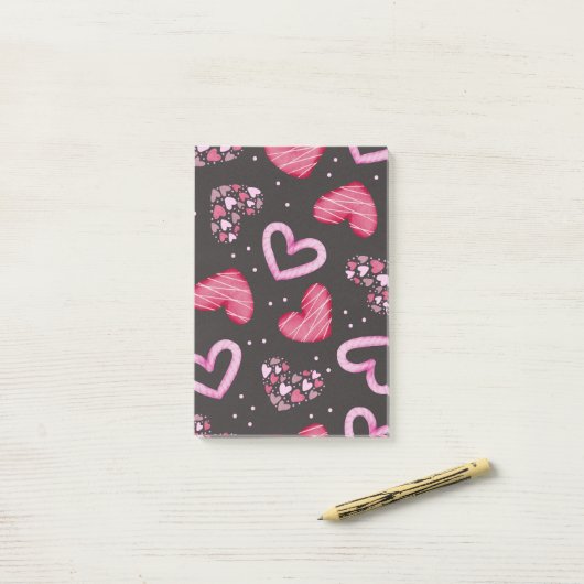 Harten Patroon 34 Post-it® Notes (Op bureau)