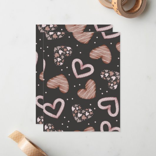 Harten Patroon 35 Notitiekaartje (Voorkant / Achterkant in situ)